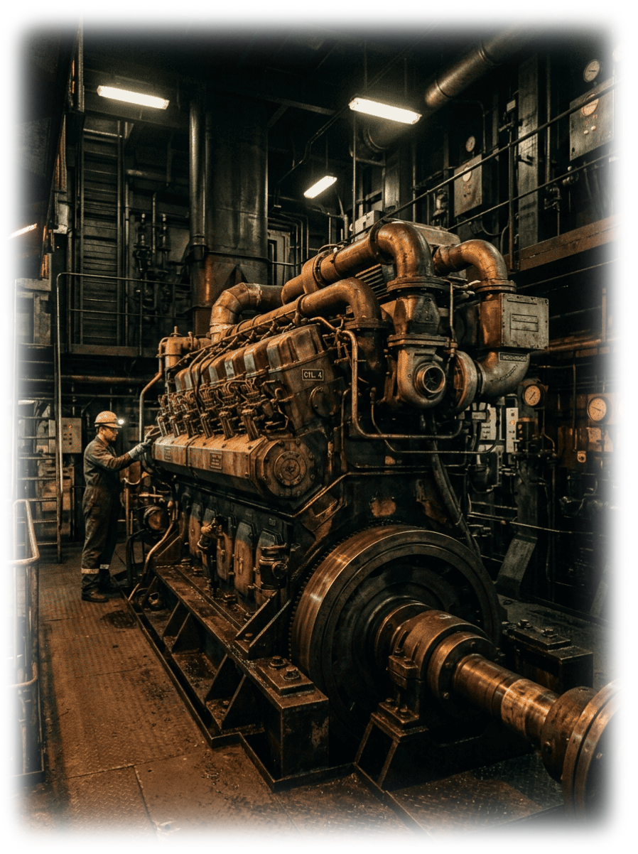 Schiffsdieselmotor