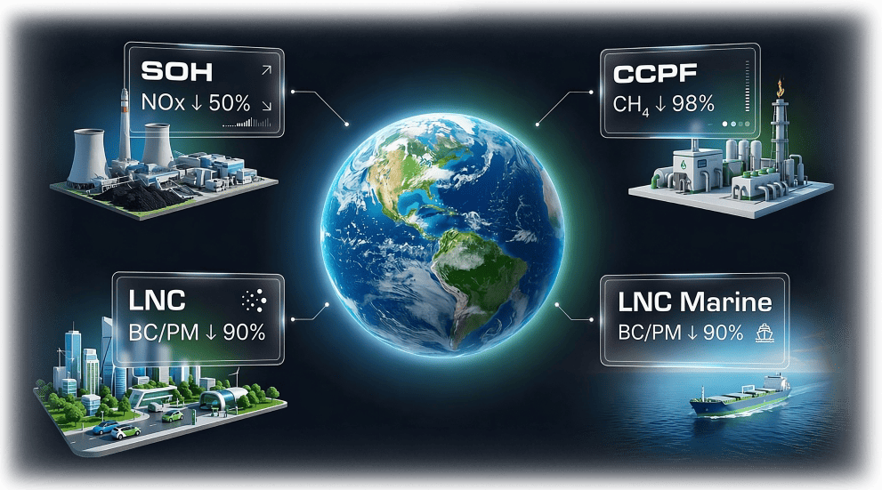 MiaNOx: SOH, CCPF, LNC und LNC Marine rund um die Erde